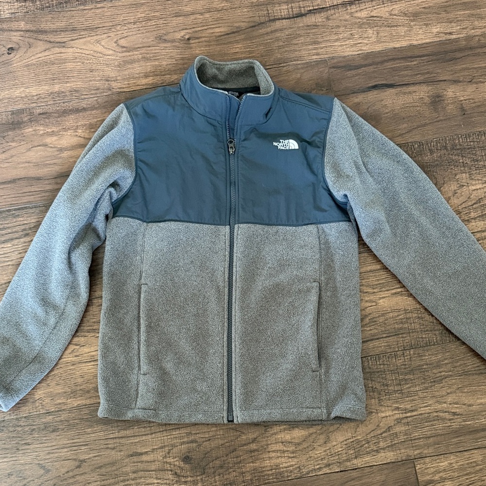 The North Face Gray Full-Zip Fleece Jacket